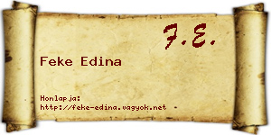 Feke Edina névjegykártya
