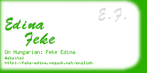 edina feke business card